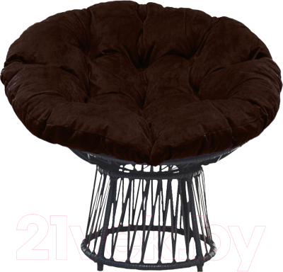 Кресло садовое Craftmebelby Папасан Премиум (графит/коричневый) - фото