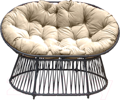 Кресло садовое Craftmebelby Мамасан Премиум (графит/бежевый) - фото