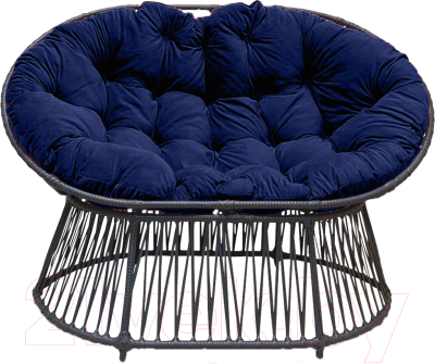 Кресло садовое Craftmebelby Мамасан Премиум (графит/синий) - фото