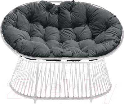 Кресло садовое Craftmebelby Мамасан Премиум (белый/серый) - фото