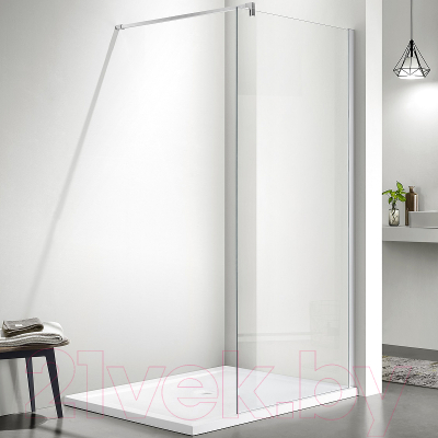 Душевая стенка Aquatek 90x200 / AQNAR6310-90 (хром/прозрачное стекло)