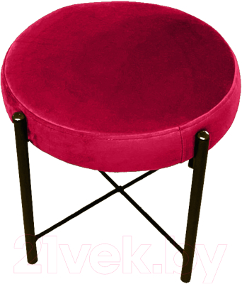 Пуф Craftmebelby Лофт (коричневый/алый) - фото