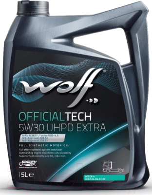 Моторное масло WOLF OfficialTech 5W30 UHPD Extra / 65622/5 - фото