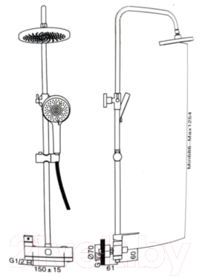 Душевая система со смесителем Haiba HB24590