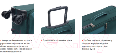 Чемодан на колесах Torber Seyd / T2021L-Black