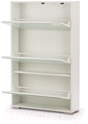 Тумба для обуви Vental Viva-3S (белый/зеркало)