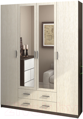 Шкаф Столица Мебели Квадро 4х створчатый - фото