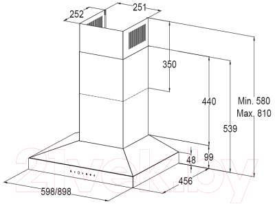 Вытяжка купольная Korting KHC 6831 NGN