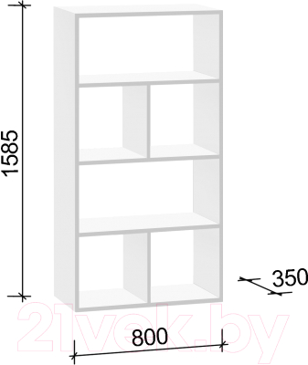 Стеллаж Артём-Мебель CH-100.33 (белый)