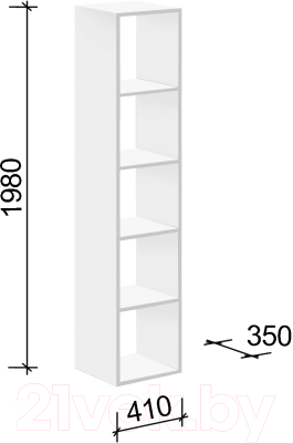 Стеллаж Артём-Мебель CH-100.32 (белый)