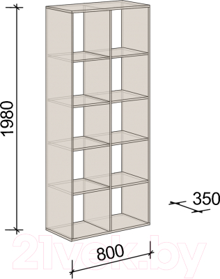 Стеллаж Артём-Мебель CH-100.31 (белый)