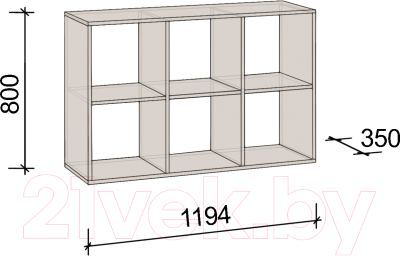Стеллаж Артём-Мебель CH-100.30 (белый)
