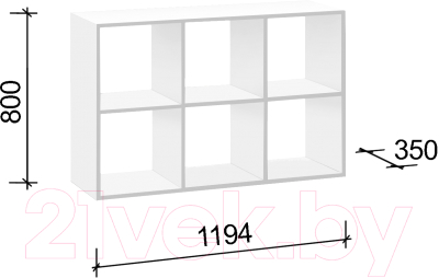 Стеллаж Артём-Мебель CH-100.30 (белый)