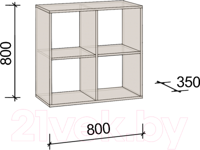 Стеллаж Артём-Мебель CH-100.29 (белый)