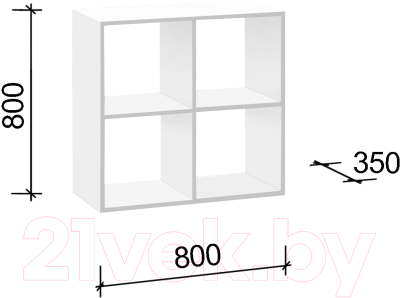 Стеллаж Артём-Мебель CH-100.29 (белый)