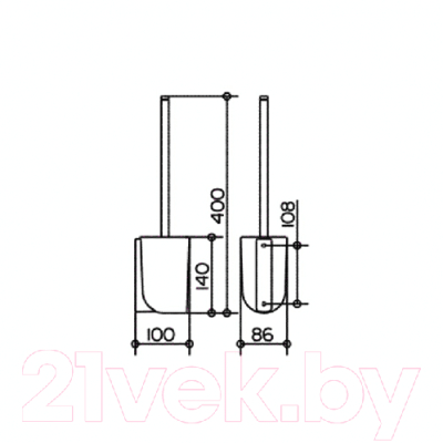 Ершик для унитаза Keuco Elegance 11669019000
