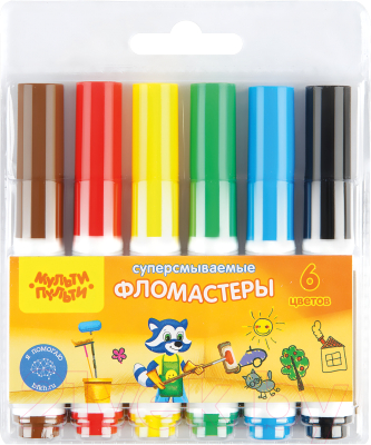 Фломастеры Мульти-пульти Приключения Енота / WP_19279 - фото