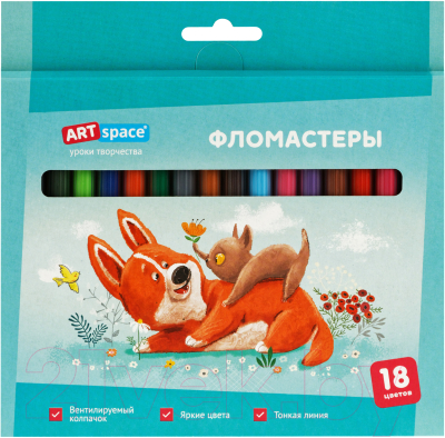 Фломастеры ArtSpace Рисунки. Lovely animals / WP_71702