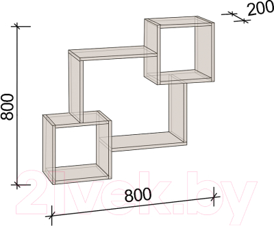 Полка Артём-Мебель СН 100.37 (белый)