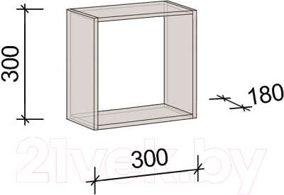 Полка-ячейка Артём-Мебель СН 100.39-01 (белый)