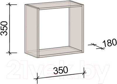 Полка-ячейка Артём-Мебель СН 100.39-02 (белый)