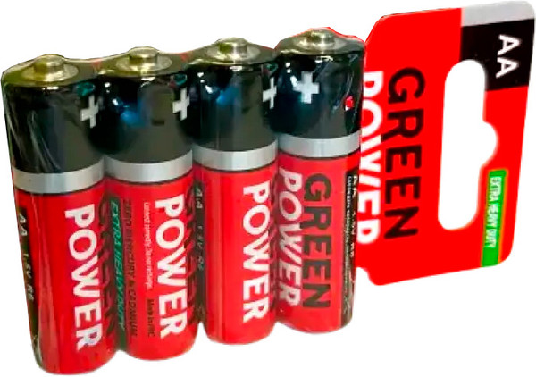 Комплект батареек Green Power Extra Heavy Duty AA/R6 Carbon - фото