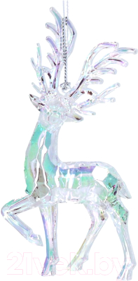 Елочная игрушка Gisela Graham Sleeping Beauty. Радужный олень / 16016 - фото