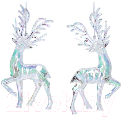 Елочная игрушка Gisela Graham Sleeping Beauty. Радужный олень / 16016