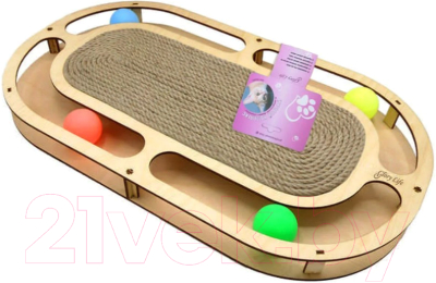 Игрушка-когтеточка Glory Life Стадион с шариками c когтеточкой / 147280 - фото