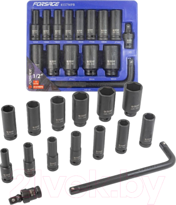 Набор головок слесарных Forsage F-4157MPB