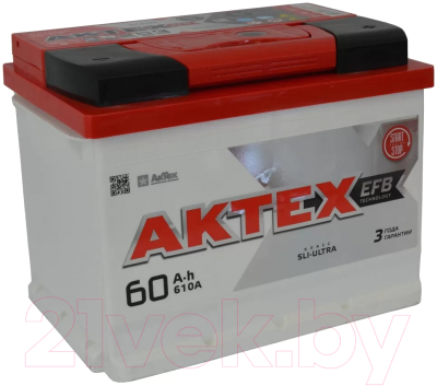 Автомобильный аккумулятор АкТех EFB 6СТ-60 Евро / ATEFB60ЗR