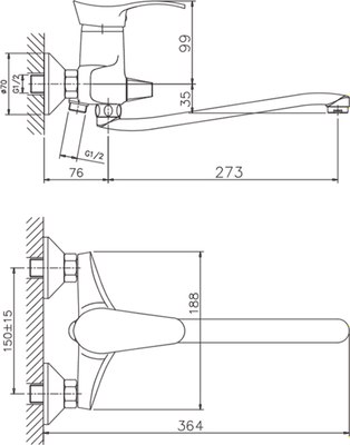Смеситель Haiba HB2201