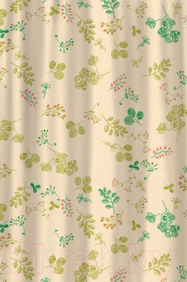 Шторка-занавеска для ванны V-line Веточки 180x180 - фото