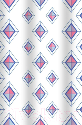 Шторка-занавеска для ванны V-line Диамант 180x180 - фото