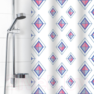 Шторка-занавеска для ванны V-line Диамант 180x180