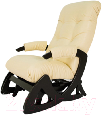 Кресло-маятник Glider Балтик со стопором 600x1093x955 (светло-бежевый/венге)