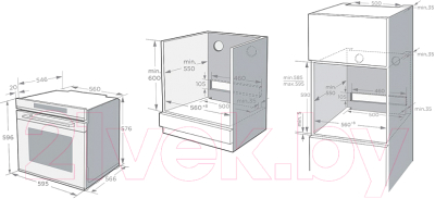 Электрический духовой шкаф Korting OKB 1360 CSGW MW