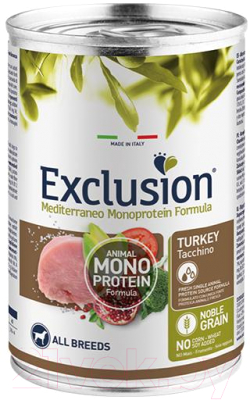 Влажный корм для собак Exclusion Monoprotein Formula Turkey / NGAUA40 - фото