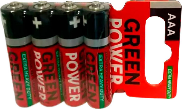 Комплект батареек Green Power Extra heavy duty AAA/R03 Carbon - фото
