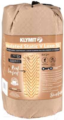 Туристический коврик Klymit Insulated Static V Luxe Sl (песочный)