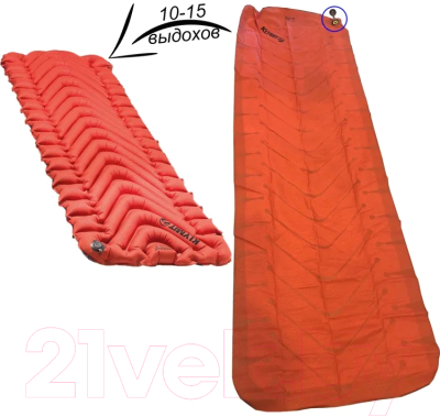 Туристический коврик Klymit Insulated Static V (оранжевый)