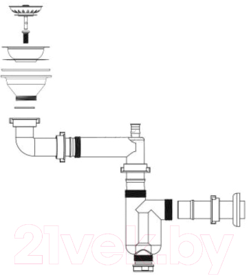 Сифон Bakimay 3 1/2