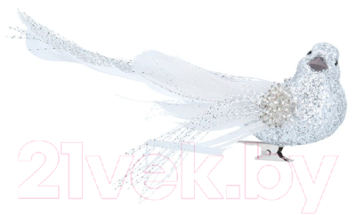 Елочная игрушка Gisela Graham Ski Lodge. Птица белая / 13436-GIS - фото