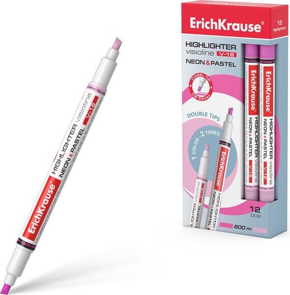 Текстовыделитель Erich Krause Visioline V-16 Neon+Pastel / 56017 - фото