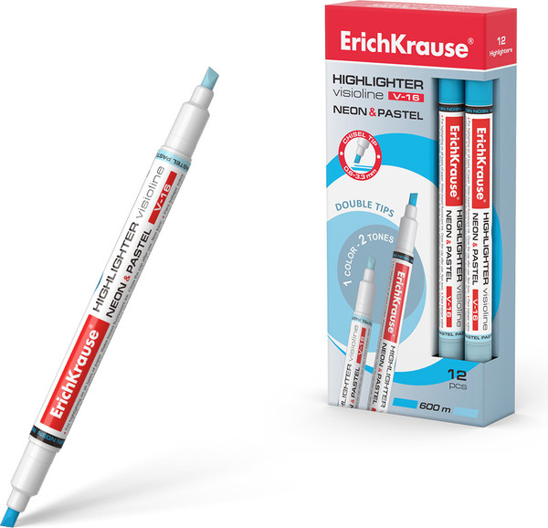 Текстовыделитель Erich Krause Visioline V-16 Neon+Pastel / 56018 - фото