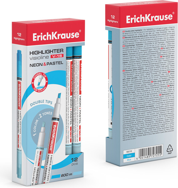 Текстовыделитель Erich Krause Visioline V-16 Neon+Pastel / 56018