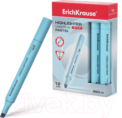 Текстовыделитель Erich Krause Visioline V-17 Pastel / 56022 - фото