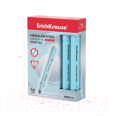 Текстовыделитель Erich Krause Visioline V-17 Pastel / 56022