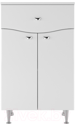 Тумба для ванной Айсберг 50 Волна с верхним ящиком В1