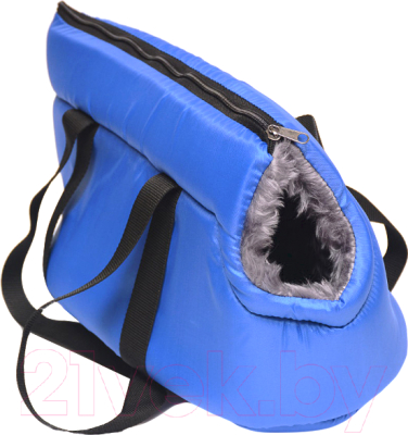 Переноска для животных Happy Friends №1 stm 235 (мех, синий) - фото